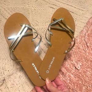 Metallic Flip flops